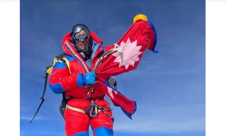 Sanu Sherpa summits Lhotse in pursuit of unprecedented third 14x8000m round